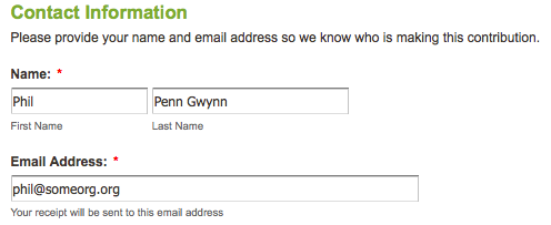 Donation prefill example