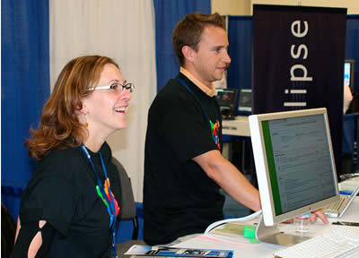 Katie and Ryan at the Joomla booth at LinuxWorld 2007 Katie and Ryan at the Joomla booth at LinuxWorld 2007