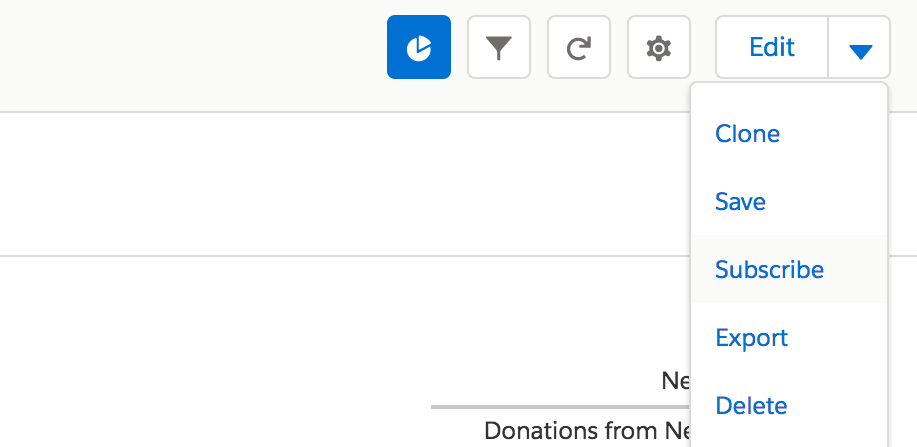 Salesforce Report Subscribe in Lightning