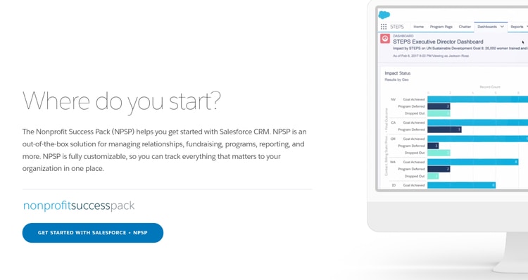 Salesforce makes it easy to organize the online donation data from your fundraising efforts. Salesforce makes it easy to organize the online donation data from your fundraising efforts.