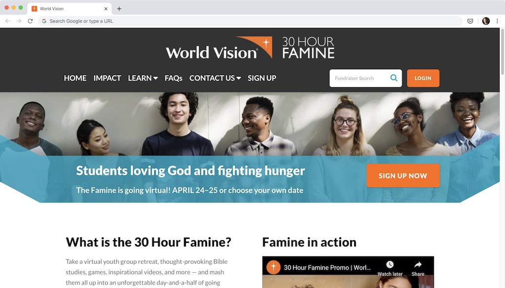 Peer-to-Peer Event Fighting Hunger